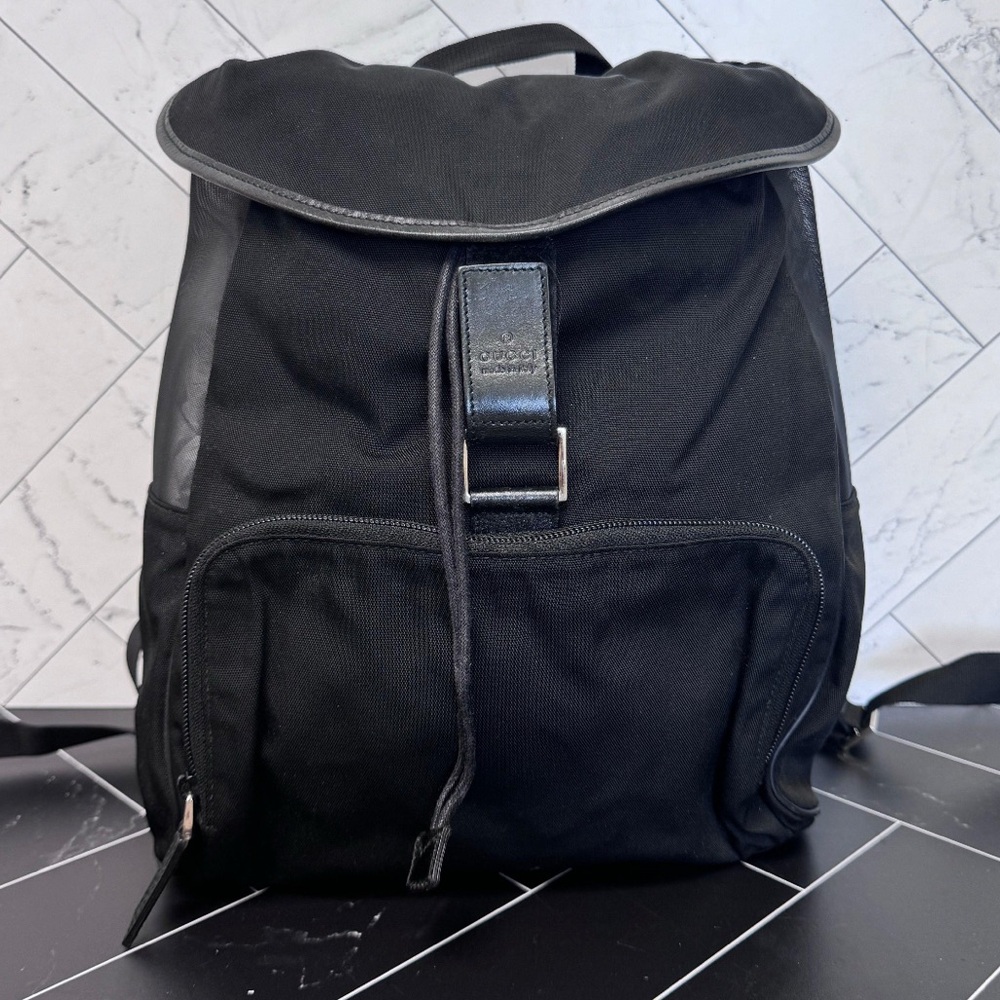 GUCCI backpack Rucksack Nylon Black 0193 0353 1705